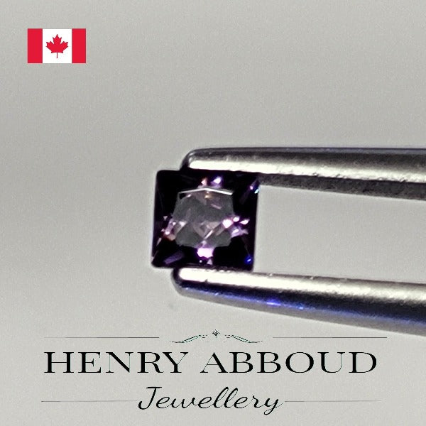 Purple Faceted Princess Cut CZ Stones