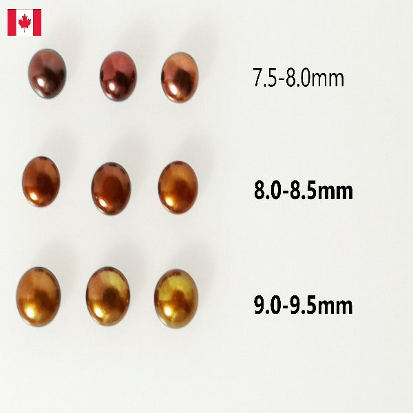 Perles Bouton Marron (Lot de 3)