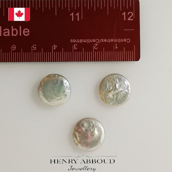 White Coin Pearls (Lot of 3)