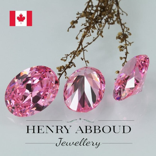 Pink Oval Faceted Full Cut CZ Stones