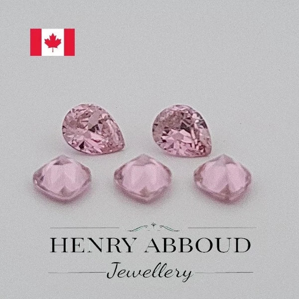 Pink Pear Shape Faceted Full Cut CZ Stones